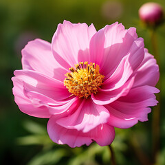 Poster - Sweet Pink Cosmos: A Delicate Field of Blooming Beauty