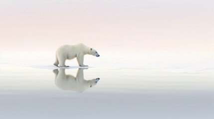 polar bear on ice hd 8k wallpaper stock photographic image