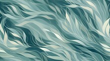 Green Underwater Seaweed Seamless Pattern Background
