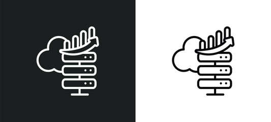 Poster - improve outline icon in white and black colors. improve flat vector icon from web hosting collection for web, mobile apps and ui.