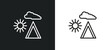 indian summer outline icon in white and black colors. indian summer flat vector icon from weather collection for web, mobile apps and ui.