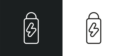 Poster - screen in white outline icon in white and black colors. screen in white flat vector icon from user interface collection for web, mobile apps and ui.
