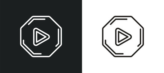 Poster - image with frame outline icon in white and black colors. image with frame flat vector icon from user interface collection for web, mobile apps and ui.