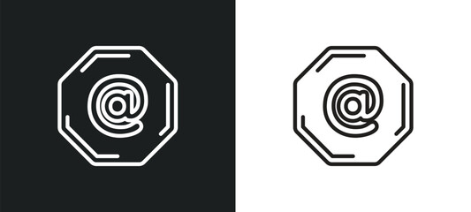 Poster - level outline icon in white and black colors. level flat vector icon from user interface collection for web, mobile apps and ui.