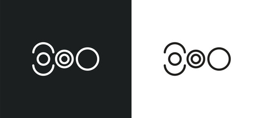 Poster - outline icon in white and black colors. flat vector icon from user interface collection for web, mobile apps and