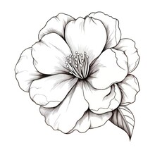 Card Camellia Flower Ai Generated