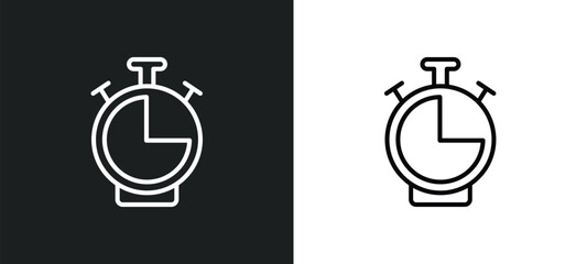 Poster - time almost full outline icon in white and black colors. time almost full flat vector icon from ultimate glyphicons collection for web, mobile apps and ui.