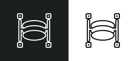 Poster - data analytics cylinder outline icon in white and black colors. data analytics cylinder flat vector icon from user interface collection for web, mobile apps and ui.