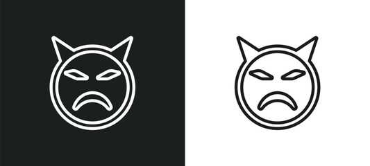 Poster - curved arrows outline icon in white and black colors. curved arrows flat vector icon from user interface collection for web, mobile apps and ui.