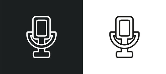 Poster - curve right arrow outline icon in white and black colors. curve right arrow flat vector icon from user interface collection for web, mobile apps and ui.
