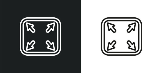 Poster - download arrow outline icon in white and black colors. download arrow flat vector icon from user interface collection for web, mobile apps and ui.