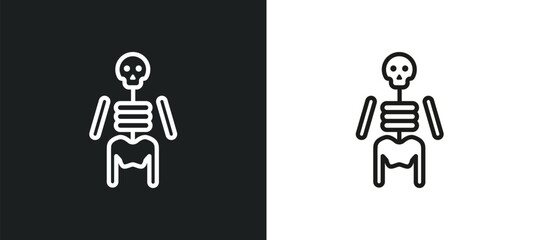 Poster - corner widget outline icon in white and black colors. corner widget flat vector icon from user interface collection for web, mobile apps and ui.