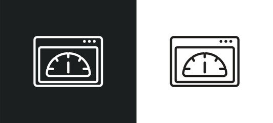 Poster - indicators outline icon in white and black colors. indicators flat vector icon from user interface collection for web, mobile apps and ui.