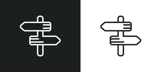 Poster - outline icon in white and black colors. flat vector icon from user interface collection for web, mobile apps and