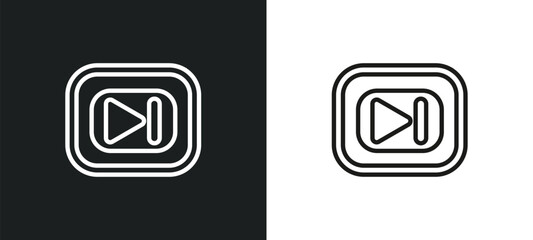 Poster - zoom out outline icon in white and black colors. zoom out flat vector icon from user interface collection for web, mobile apps and ui.