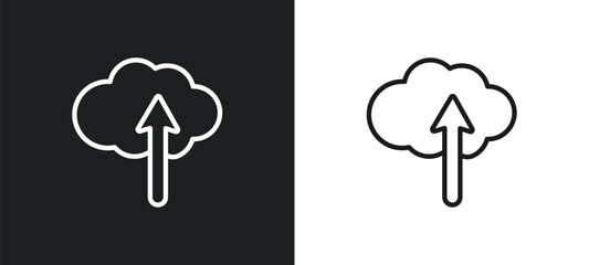 Fototapete - at outline icon in white and black colors. at flat vector icon from user interface collection for we