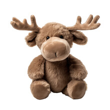 Stuffed Toy Moose Cutout Isolated On White Transparent Background
