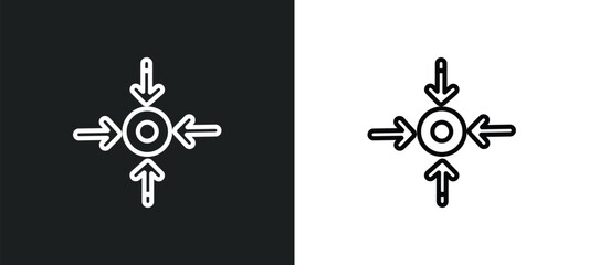 Poster - movement outline icon in white and black colors. movement flat vector icon from transport collection for web, mobile apps and ui.