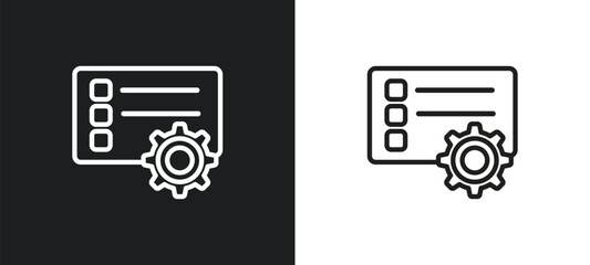 program tings outline icon in white and black colors. program tings flat vector icon from tools and utensils collection for web, mobile apps and ui.