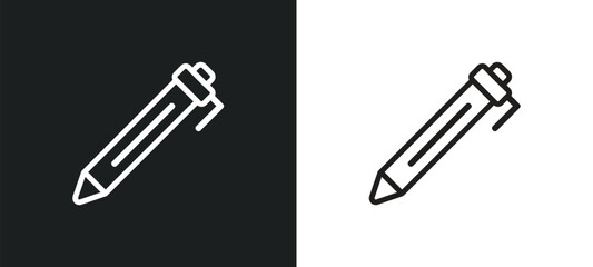 Poster - writing tool outline icon in white and black colors. writing tool flat vector icon from tools and utensils collection for web, mobile apps and ui.