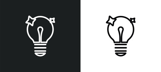 Poster - wireless lighting outline icon in white and black colors. wireless lighting flat vector icon from technology collection for web, mobile apps and ui.