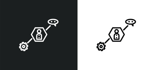 Poster - user-generated content outline icon in white and black colors. user-generated content flat vector icon from technology collection for web, mobile apps and ui.
