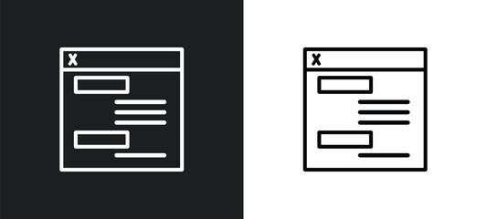 Poster - user interface outline icon in white and black colors. user interface flat vector icon from technology collection for web, mobile apps and ui.