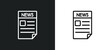 newspaper outline icon in white and black colors. newspaper flat vector icon from strategy collection for web, mobile apps and ui.