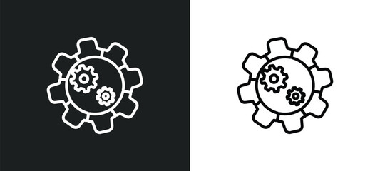 Poster - resources outline icon in white and black colors. resources flat vector icon from startup stategy and collection for web, mobile apps and ui.