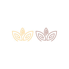 Wall Mural - WELLNESS, AYURVEDA SIGN SYMBOL LOGO VECTOR ISOLATED ON WHITE