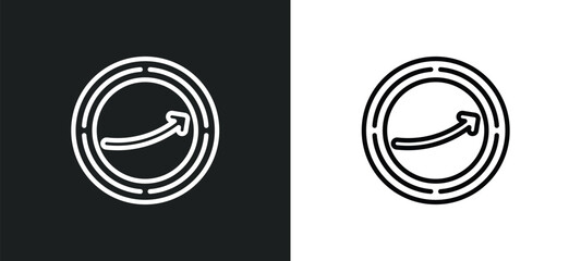 Poster - increase outline icon in white and black colors. increase flat vector icon from success collection for web, mobile apps and ui.