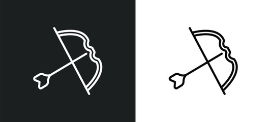 Poster - ball arrow outline icon in white and black colors. ball arrow flat vector icon from sports collectio