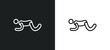 squat outline icon in white and black colors. squat flat vector icon from sports collection for web, mobile apps and ui.