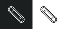 Snowboarding Outline Icon In White And Black Colors. Snowboarding Flat Vector Icon From Sport Collection For Web, Mobile Apps And Ui.