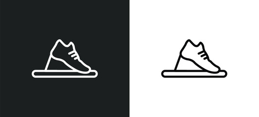 Poster - sprint outline icon in white and black colors. sprint flat vector icon from sport collection for web, mobile apps and ui.