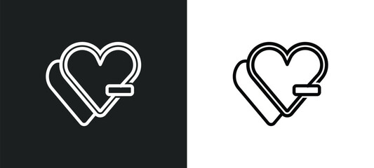 Poster - quit a social like outline icon in white and black colors. quit a social like flat vector icon from 