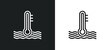 engine coolant outline icon in white and black colors. engine coolant flat vector icon from shapes collection for web, mobile apps and ui.