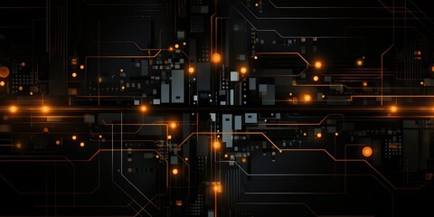 Wall Mural - ai generated. ai generative. abstract geometric background hud display innovation monitor technology