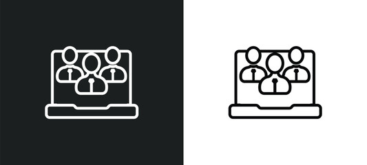 Poster - lead outline icon in white and black colors. lead flat vector icon from seo & web collection for web, mobile apps and ui.