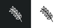 Israel Barley Outline Icon In White And Black Colors. Israel Barley Flat Vector Icon From Religion Collection For Web, Mobile Apps And Ui.