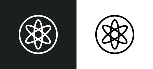 Wall Mural - agticism outline icon in white and black colors. agticism flat vector icon from religion collection for web, mobile apps and ui.