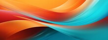 Abstract Colorful Blue Orange Complimentary Colors And Gradients Waves Texture Background Panorama Banner For Web Design Backdrop Wallpaper Illustration (Generative Ai)