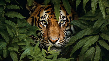 Naklejka na meble portrait of a tiger HD 8K wallpaper Stock Photographic Image