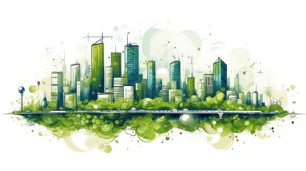 Wall Mural - Sustainable city urban design