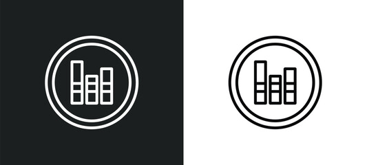 Wall Mural - poll outline icon in white and black colors. poll flat vector icon from political collection for web