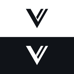 Initial V Minimal letter logo template design with modern and luxury geometric shape.Logo for business, brand, company,business card or identity and fashion.