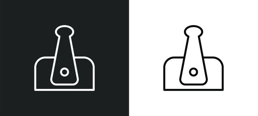 Poster - office clip outline icon in white and black colors. office clip flat vector icon from other collection for web, mobile apps and ui.