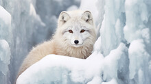 Region Fox In The Snow  HD 8K Wallpaper Stock Photographic Image