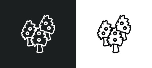 silver maple tree outline icon in white and black colors. silver maple tree flat vector icon from nature collection for web, mobile apps and ui.