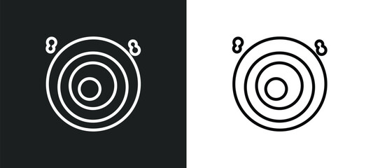 Poster - whirlpool outline icon in white and black colors. whirlpool flat vector icon from nature collection for web, mobile apps and ui.